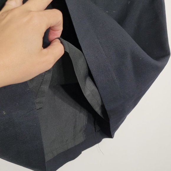 Vintage Frederick Alexander Black Virgin Wool Preppy Skirt A-Line Pockets Lined - Picture 3 of 13